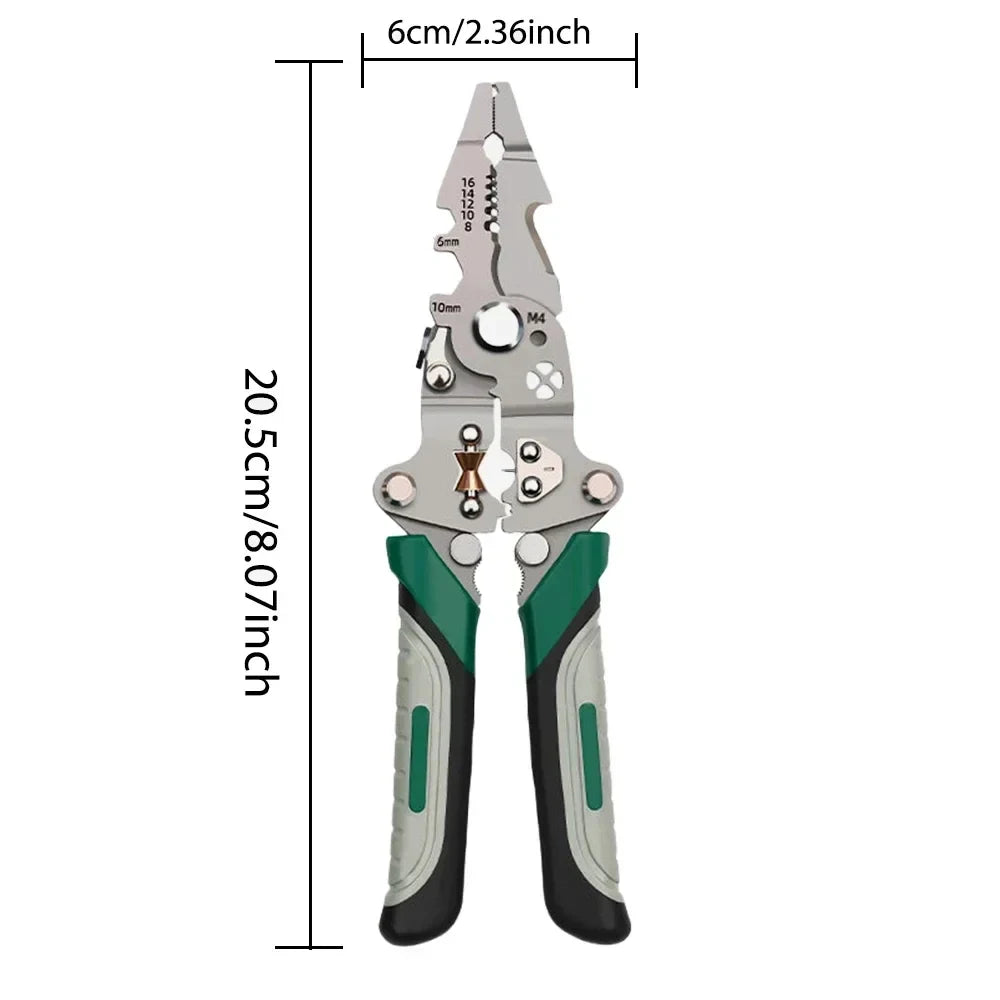Versatile Foldable Wire Stripper: Multi-Function Crimping Tool for Electricians and DIY Enthusiasts